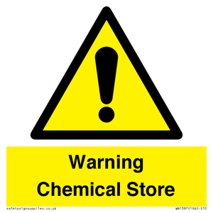 Warning Chemical Store